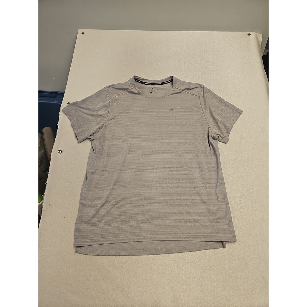 Nike Dri-Fit Running Athletic Casual Outdoor Crewneck‎ Tee T-Shirt Mens XL Gray